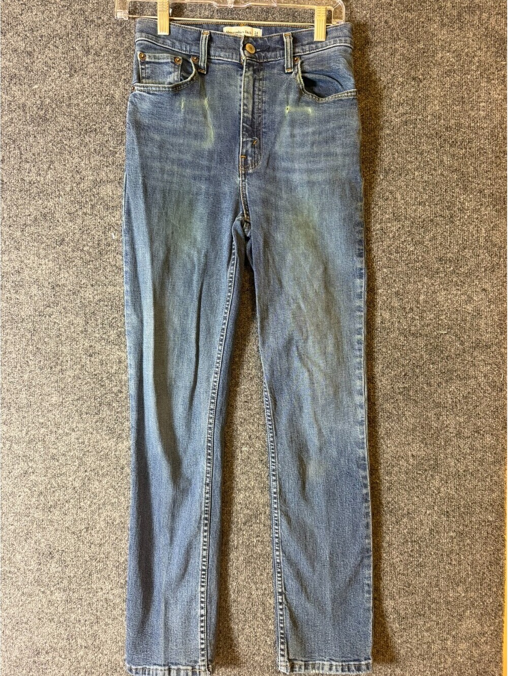 Abercrombie Fitch Womens 90s Straight Ultra High Rise Jeans 00 Regular Denim